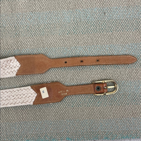 Vintage Italian Belt Leather & Woven Strap - Picture 8 of 13